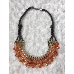 Orange beaded necklace